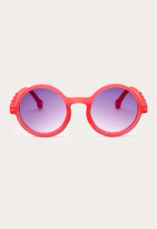 Round Shape Frame Kids Sunglasses Chunky Black - Frame Goth Look