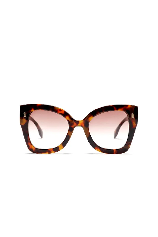 Oversized Tinted Frame Wide Temple Sunglasses Steampunk - Inspired Goggles