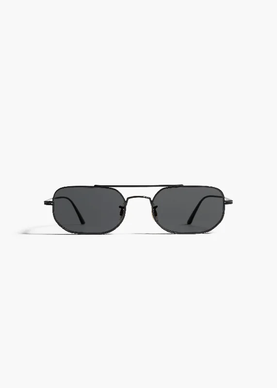 KHAITE x Oliver Peoples 1989C in Matte Black and Grey Matte - Finish Plastic Frame Look