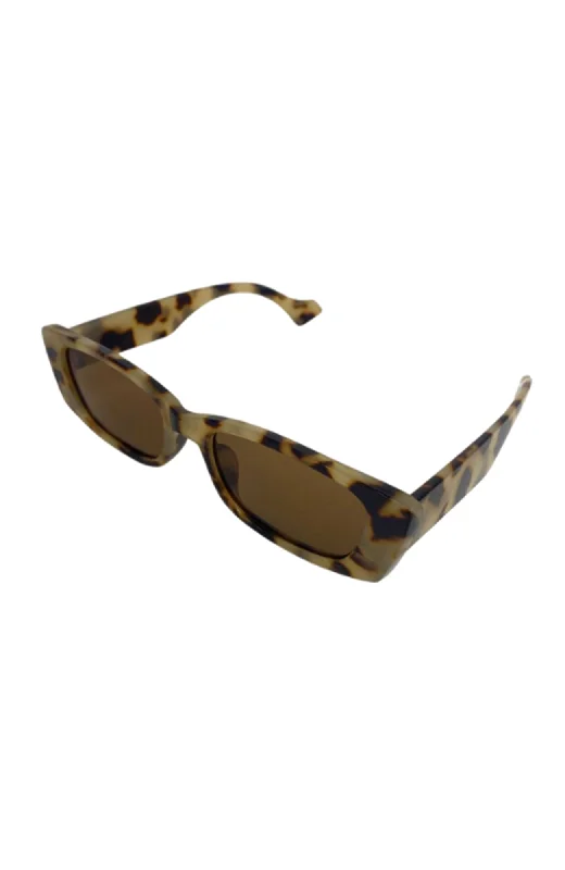 Abbey Sunglasses // Light Tort Unisex Angular Frame Style