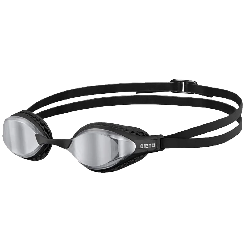 Air Speed Mirror Swim Goggles Glossy Metal Frame Look