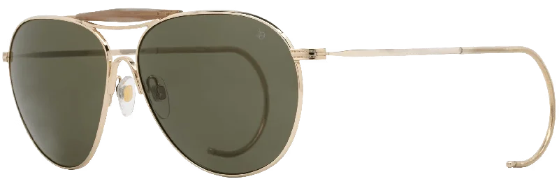 American Optical - Hazemaster Polarized Sunglasses - Gold/Green Small - Frame Dainty Design
