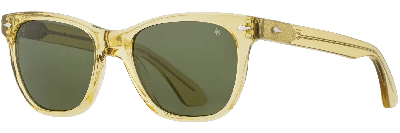 American Optical - Saratoga Polarized Sunglasses - Yellow Crystal Rectangle - Rimmed 