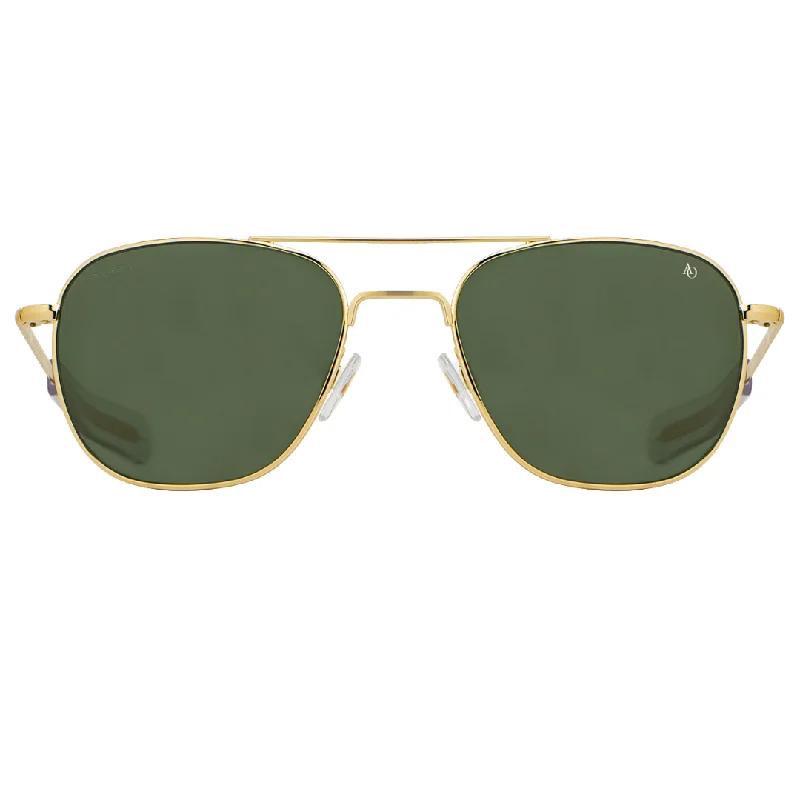 AO Original Pilot in Gold Polarized Translucent Frame Modern Aesthetic