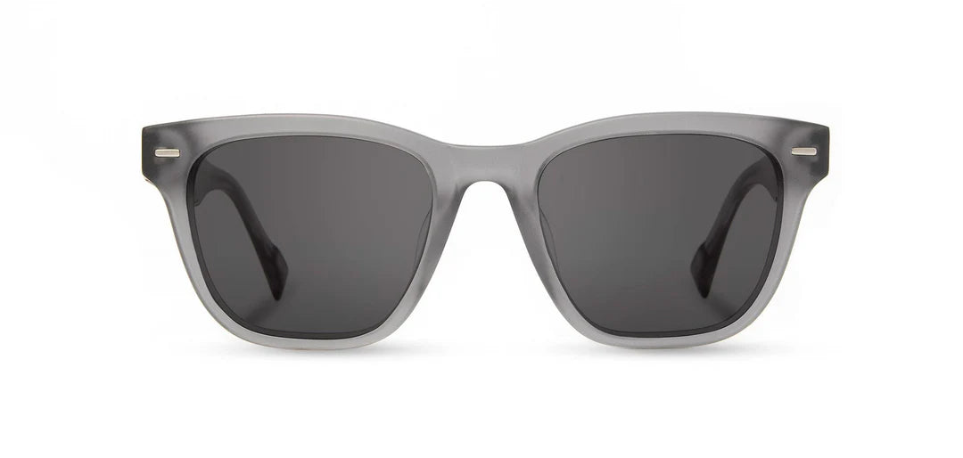 Ankeny Acetate Sunglasses | Matte Smoke/Elm Burl | Grey Polarized | Shwood Glossy Metal Frame Look