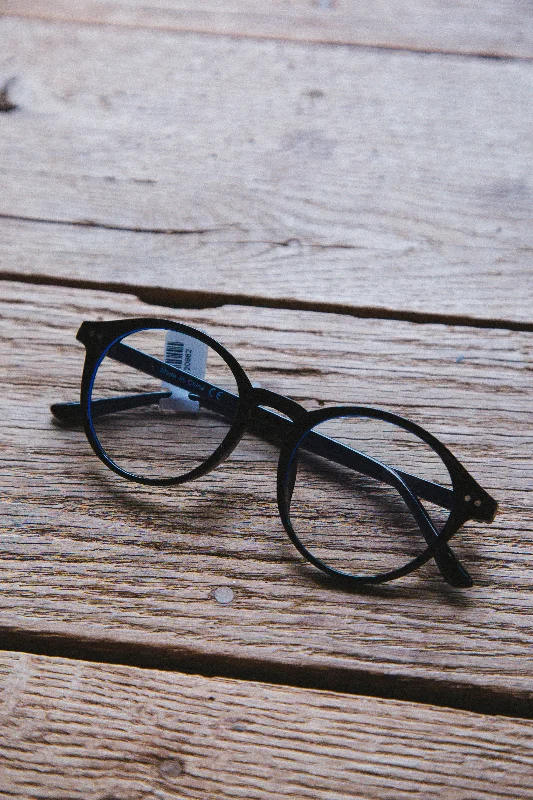 Annie Blue Light Glasses, Black Glitter - Embellished Party Glasses