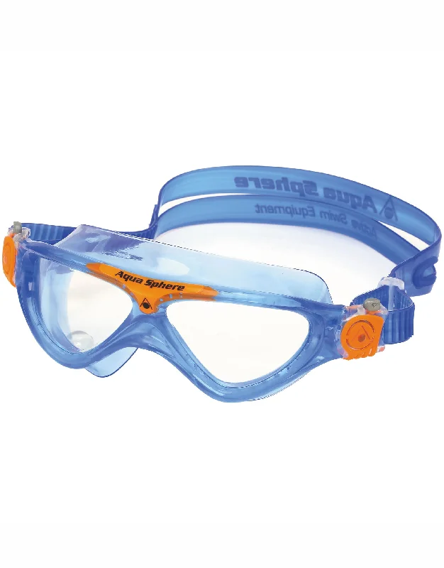 Vista Junior Mask - Clear Lens Geometric - Patterned Frame Design