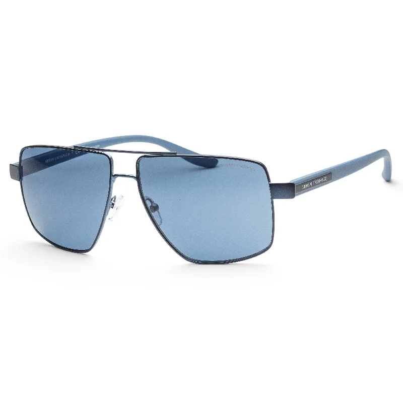 Armani Exchange Men's Fashion 60mm Sunglasses Leather - Trimmed Luxe Style