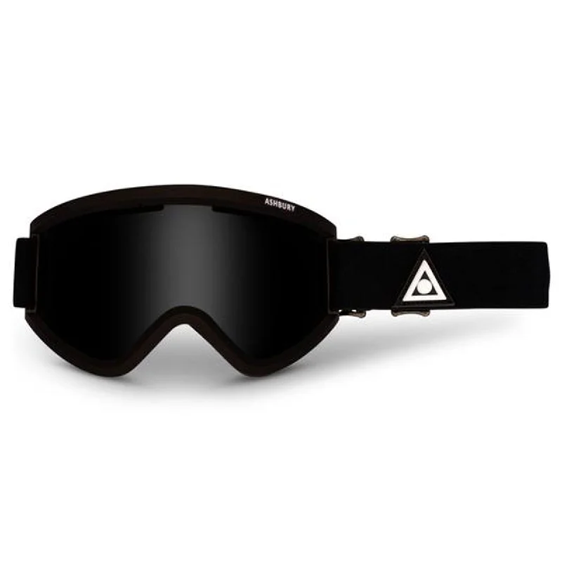 Ashbury Blackbird Black Triangle Snowboard Goggles - Dark Smoke/Yellow Spare Chunky Black - Frame Goth Look