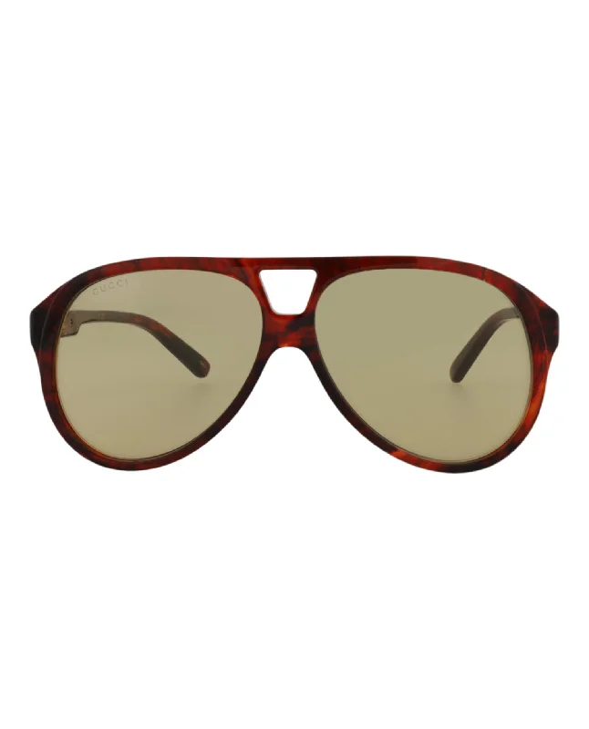 Aviator-Frame Recycled Acetate Sunglasses Matte - Finish Plastic Frame Look