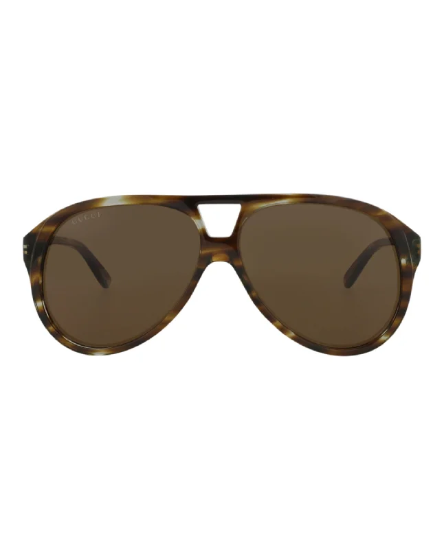 Aviator-Frame Recycled Acetate Sunglasses Steampunk - Inspired Goggles