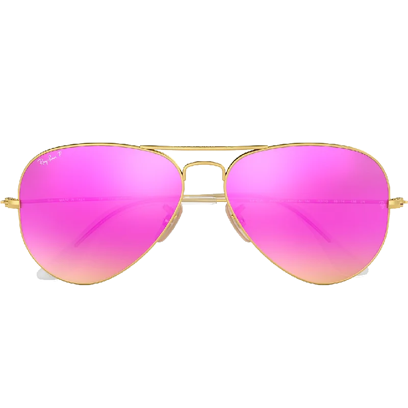 Aviator M - Matte Gold/Mirror Fuxia Flip - Up Dual - Purpose Design
