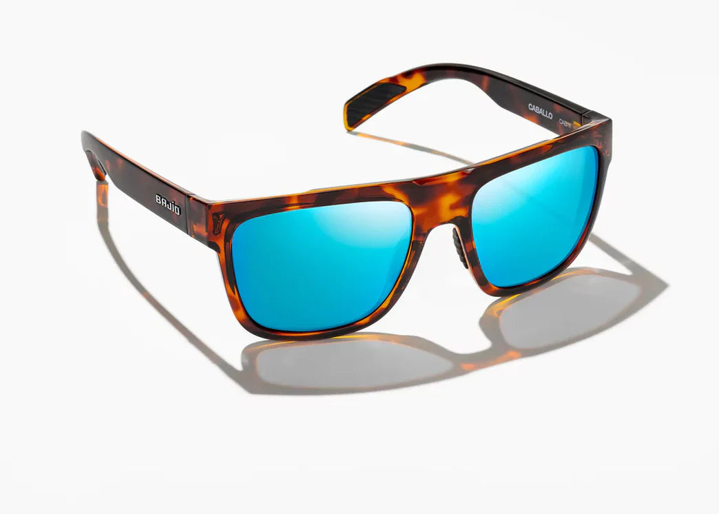 Bajio - Caballo Sunglasses - Brown Tortoise Glass Frame - Blue Mirror Glass Lenses Geometric - Shaped Avant - Garde