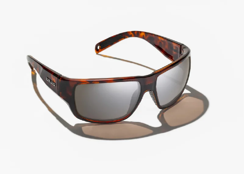 Bajio - Piedra Dark Tort Matte Frame - Glass Silver Mirror Lenses Sports - Wrap Performance Look Bajio - Piedra Dark Tort Matte Frame - Glass Silver Mirror Lenses Sports - Wrap Performance Look