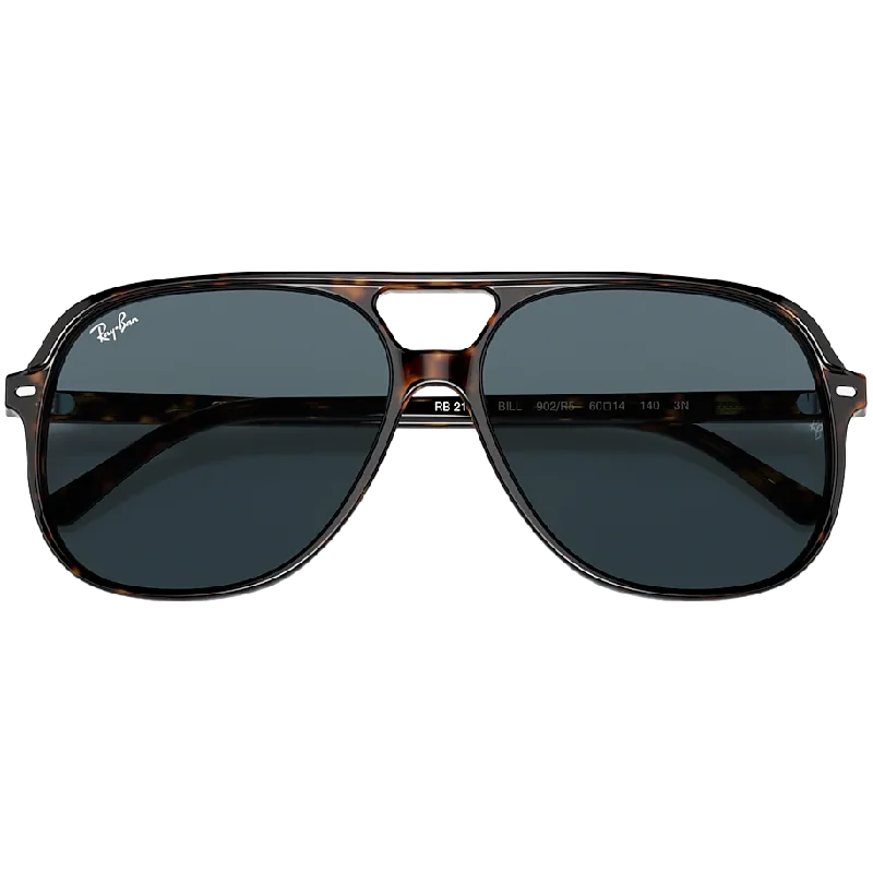Bill - Havana/Blue Oval - Rimmed Sophisticated Look
