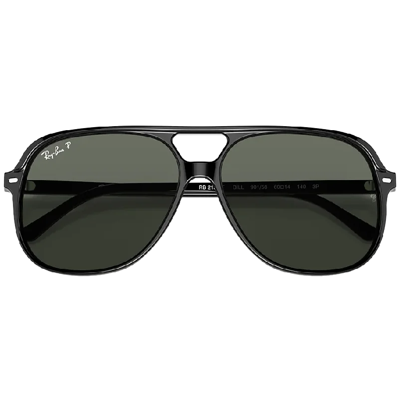 Bill - Low Bridge Black/Green Polarized Wire - Frame Intellectual Look