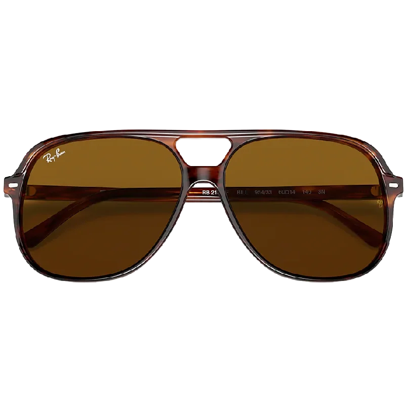 Bill - Low Bridge Striped Havana/Brown Rhinestone - Embellished Glam Design