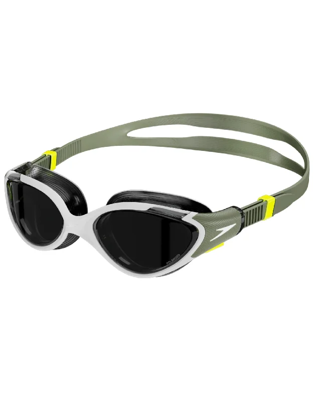Biofuse 2.0 Polarised Women's Swim Goggle - Green/White Classic Aviator Style