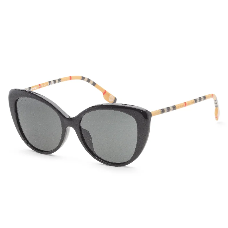 Burberry Women's 54mm Black Sunglasses Classic Aviator Style
