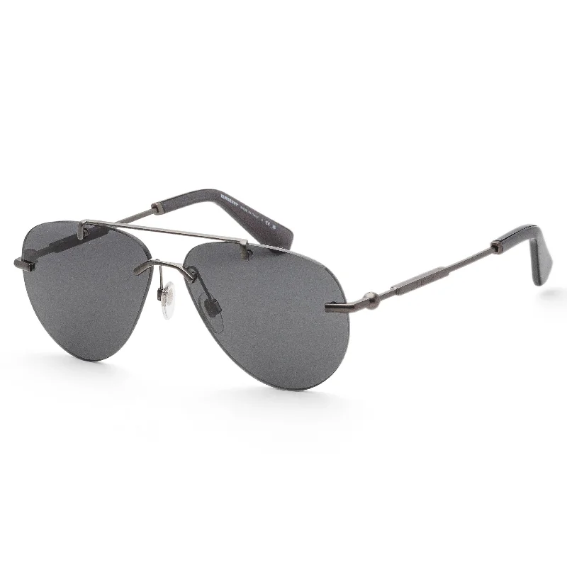 Burberry Women's 60mm Dark Grey Sunglasses BE3151-131687-60 Wire - Frame Intellectual Look