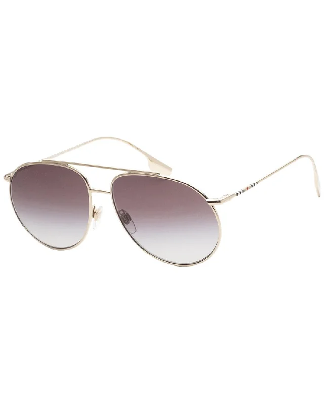 Burberry Women's BE3138 61mm Sunglasses Transparent Frame Trend