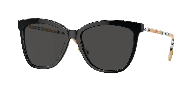 Burberry Women's Clare 56mm Black Sunglasses Cat - Eye Feminine Design