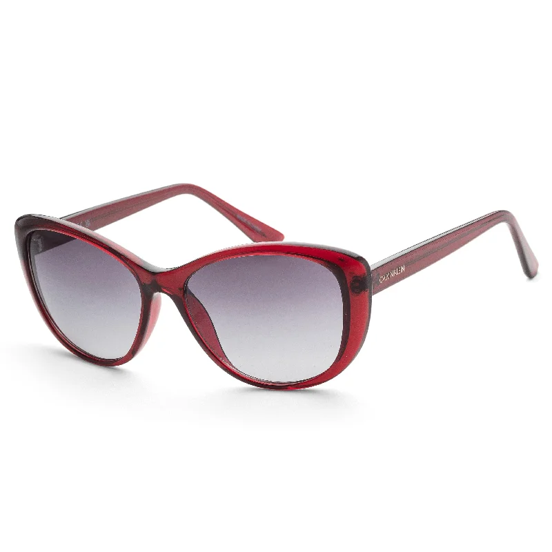 Calvin Klein Women's CK19560S-605 Fashion 57mm Crystal Red Sunglasses Oval - Rimmed Sophisticated Look