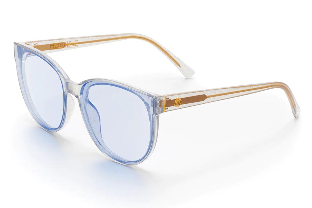 CARAT SUNGLASSES: CLEAR SPARKLE (BLUE LIGHT) Unisex Angular Frame Style