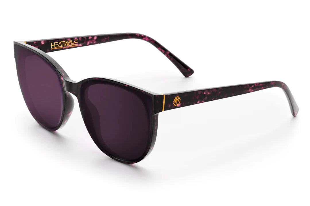 CARAT SUNGLASSES: Velvet Tortoise - Polarized Purple Lens Thin - Rimmed Elegant Style CARAT SUNGLASSES: Velvet Tortoise - Polarized Purple Lens Thin - Rimmed Elegant Style