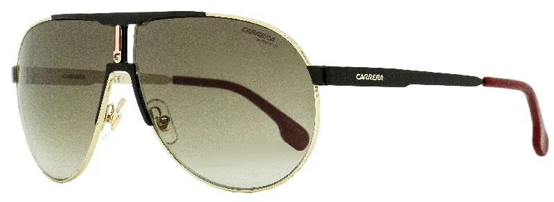 Carrera Unisex Pilot Sunglasses 1005/S 2M2HA Black/Gold 66mm Art - Deco - Inspired Eyewear