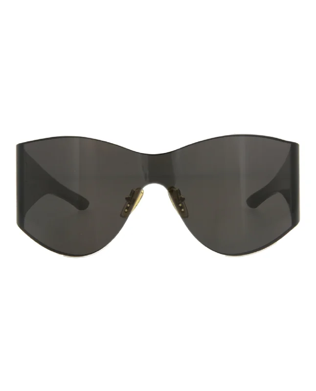 Cat Eye-Frame Acetate Sunglasses Glossy Metal Frame Look