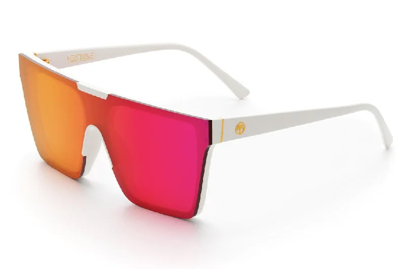 CLARITY SUNGLASSES: WHITE (SPECTRUM LENS) Oval - Rimmed Sophisticated Look