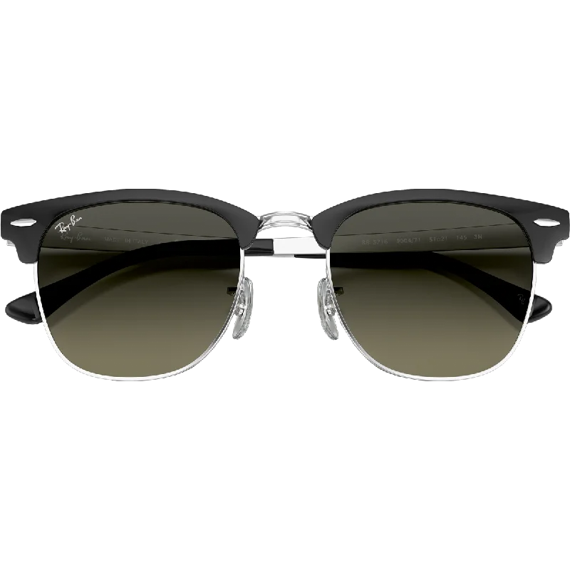 Clubmaster Metal - Polished Black Silver/Grey Gradient Steampunk - Inspired Goggles