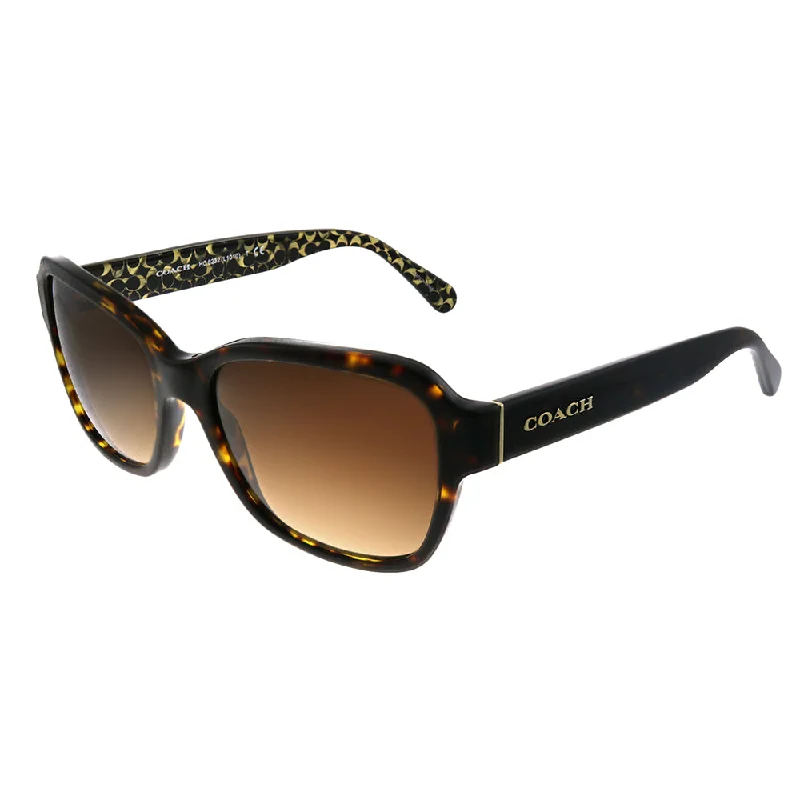 Coach L1010 HC 8232 550713 Mens Rectangle Sunglasses Retro - Inspired 