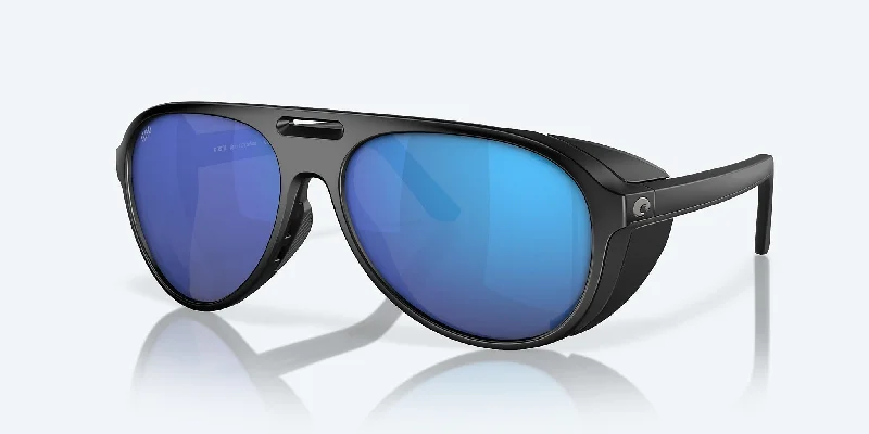 GRAND CATALINA MATTE BLACK W/ BLUE MIRROR 580G Cat - Eye Feminine Design