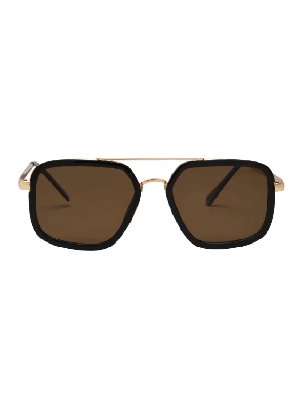 Cruz Polarized Lens Sunglasses, Black/Brown | I-SEA Flip - Up Dual - Purpose Design