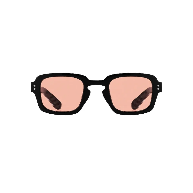 Cut Fifteen (Black + Pale Pink) Round - Rimmed Bohemian Look