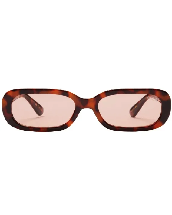 Del Rey Polarized Lens Sunglasses, Honey Tort/Peach | I-SEA Leather - Trimmed Luxe Style