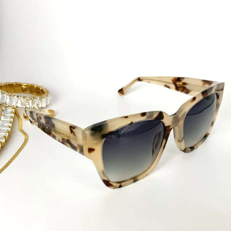 DIFF | Bella II Grey Gradient Lens Sunglasses in Cream Tortoise Tortoiseshell Pattern Aesthetic DIFF | Bella II Grey Gradient Lens Sunglasses in Cream Tortoise Tortoiseshell Pattern Aesthetic