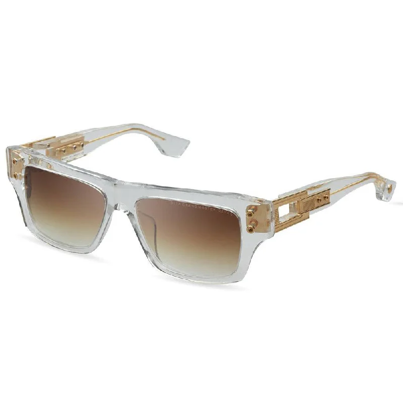 Dita GRANDMASTER-SEVEN DT DTS407-A-02 Unisex Rectangle Sunglasses Round - Rimmed Bohemian Look