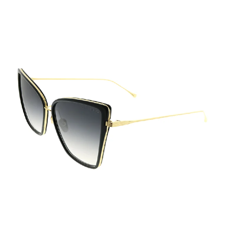 Dita Sunbird 21013-A-BLK-GLD-59 Womens Cat-Eye Sunglasses Flip - Up Dual - Purpose Design