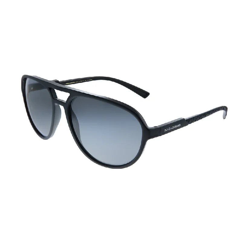 Dolce & Gabbana  DG 6150 252581 Unisex Aviator Sunglasses Glossy Metal Frame Look