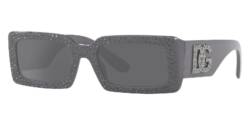 Dolce & Gabbana Women's 53mm Grey Sunglasses Thin - Rimmed Elegant Style