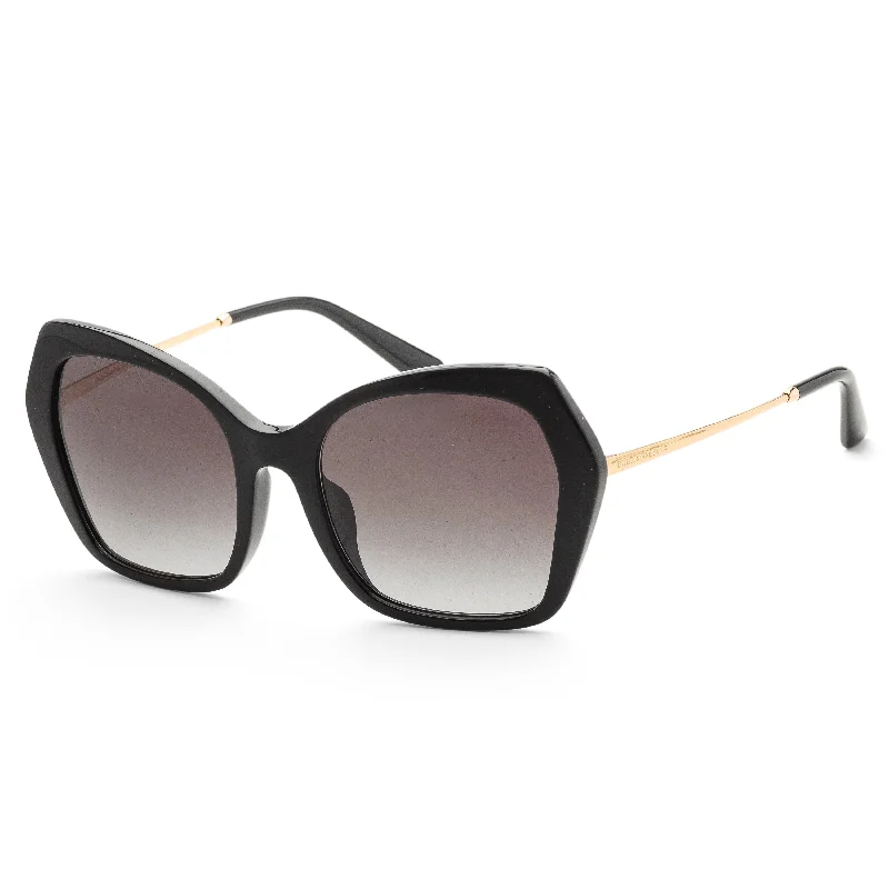Dolce & Gabbana Women's Black 56mm Sunglasses Geometric - Patterned Frame Design