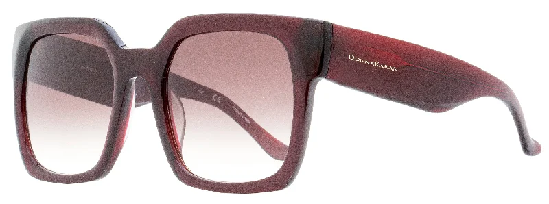 Donna Karan Women's Square Sunglasses DO509S 605 Crystal Bordeaux 54mm Cat - Eye Feminine Design