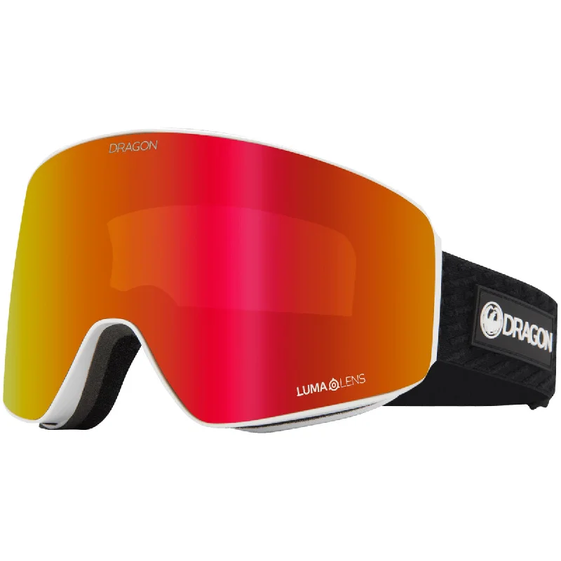 Dragon DR PXV Snowboard Goggles - Red Ion/Light Rose Retro Round - Frame Look