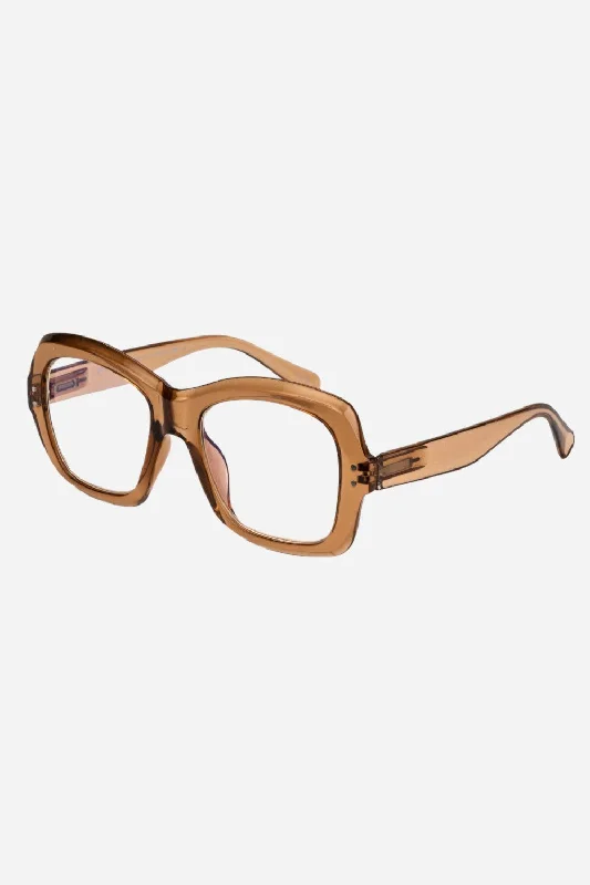 Gabriel + Simone Esther Readers in Brown Classic Aviator Style