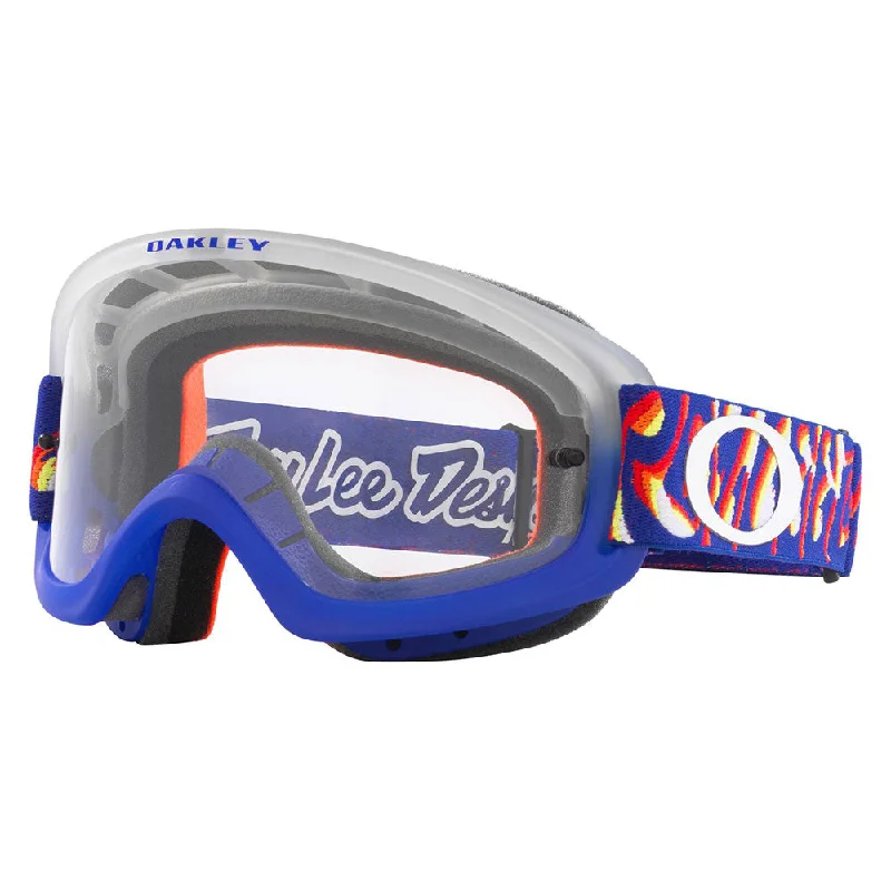 Oakley O Frame 2.0 Pro Xs MX Goggle TLD Peace & Wheelies Clear Vintage Horn - Rimmed Style