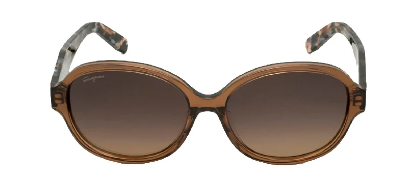 Ferragamo SF 885SA 210 Oval Sunglasses Rectangle Business Style