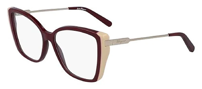 Ferragamo SF2850 648 Cat Eye Eyeglasses Multi - Functional Outdoor Glasses